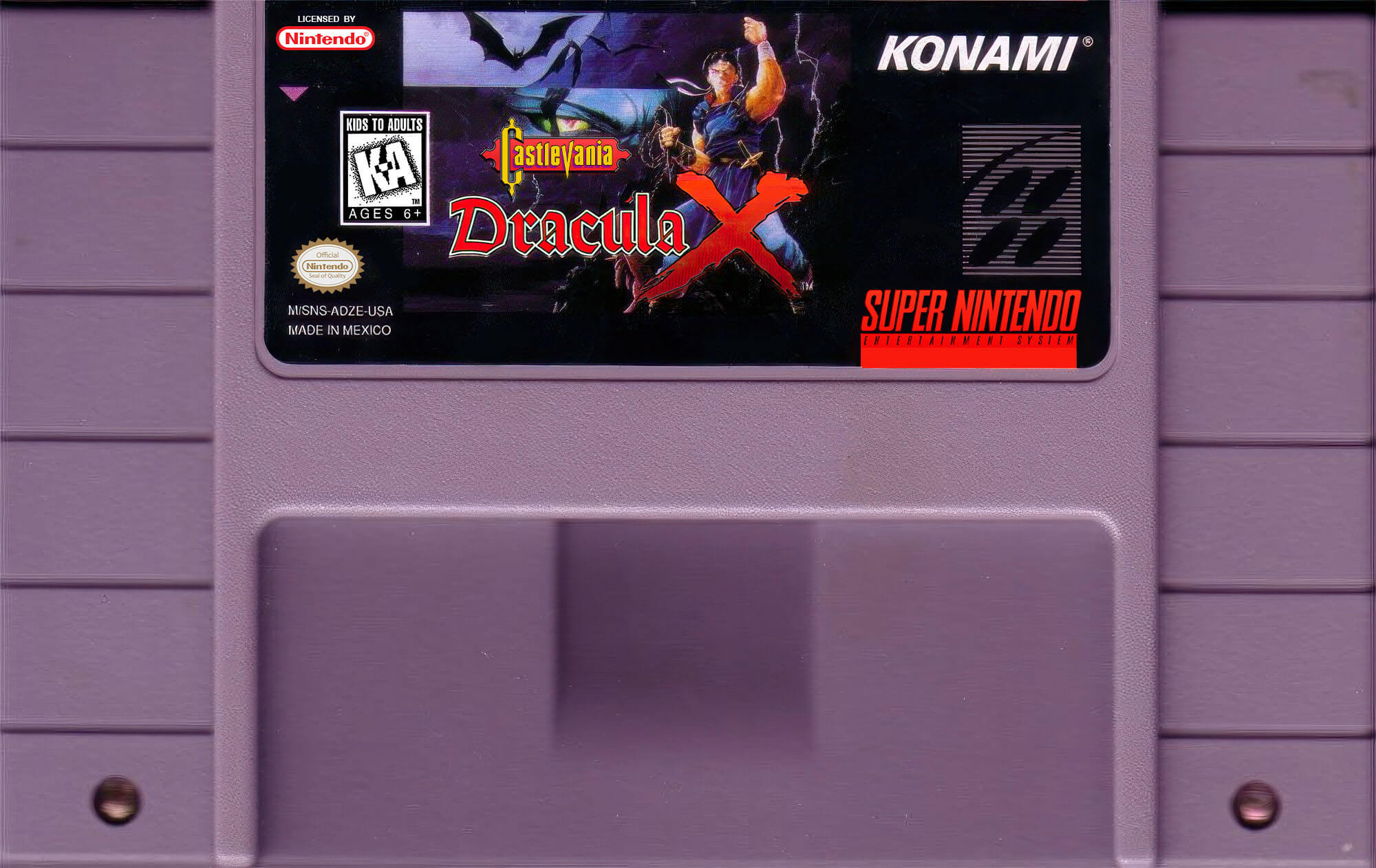Лицензионный картридж Castlevania Dracula X для Super Nintendo